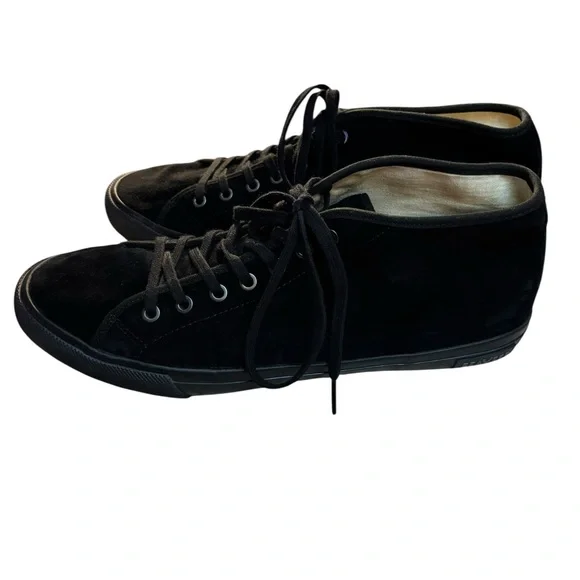 Seaveessuede black high top shoes 12
